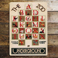 The Zoo By Underground Alphabet- Metal Advertising Wall Sign Four Sizes